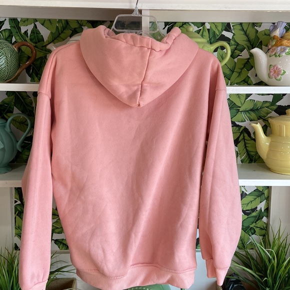 Avocado toast pink hooded sweatshirt. Size large fits like a medium. - Picture 4 of 5